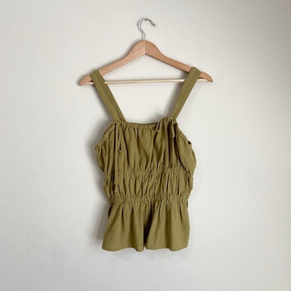 Universal Thread Tops - Universal Thread Olive Green Smocked Tank Top